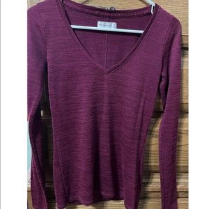 Abercrombie & Fitch Maroon Long Sleeve Shirt